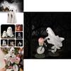 Adorable Halloween Ghost Figurine Set For Charming Home Office And Garden Decor