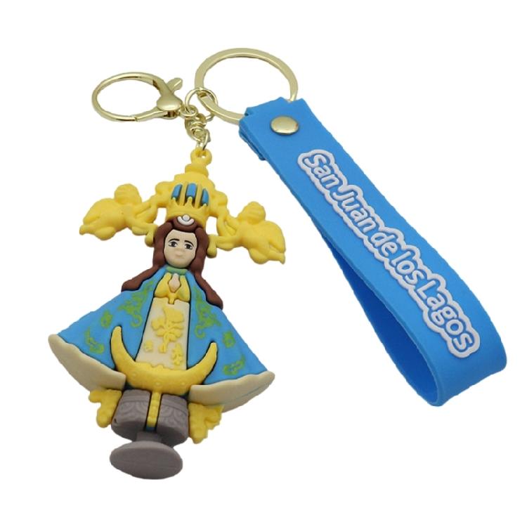 Fashion Cartoon Doll Keychain Bag Pendant Ornaments Car Keyring Key Accessories Jesuses Keychain Keyring Birthday Gifts синий