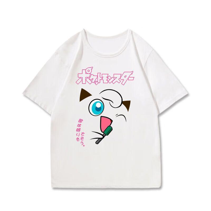 Pokémon Anime Printing Oversized Cotton Tshirt Men and Women Breathable Fashion Leisure Y2K Short Sleeve Summer Tshirt Unisex