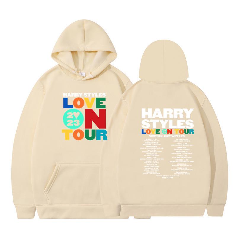 SS26 New Arrivals: Harry Styles Print Unisex Loose Casual Fleece-Lined Hoodie