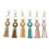 Hand-Woven Cotton Rope Flower Keychain Ornament