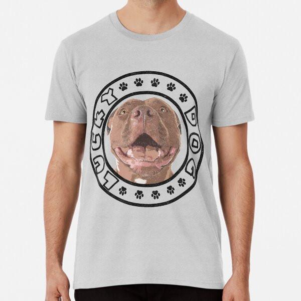 Your pit bull is a lucky dog, and he knows i S to 5XL Made in the AU/USA T-Shirt