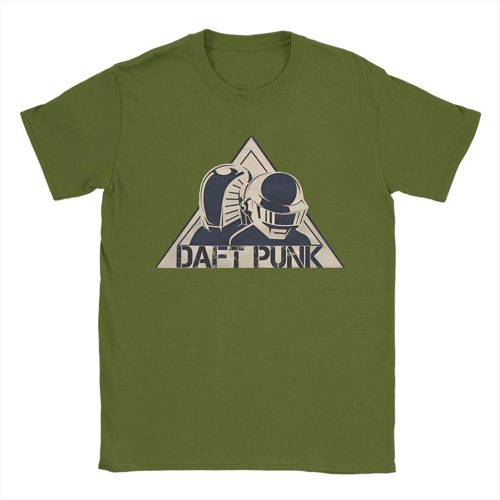 Mens Daft Punk Electronic Band T Shirts  Cotton Tops Novelty Short Sleeve O Neck Tee Shirt Gift TShirts