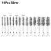 6/8/10/12/14Pcs With Handle Steel Bore Brush Cleaning Brush  for Power Drill Impact Driver