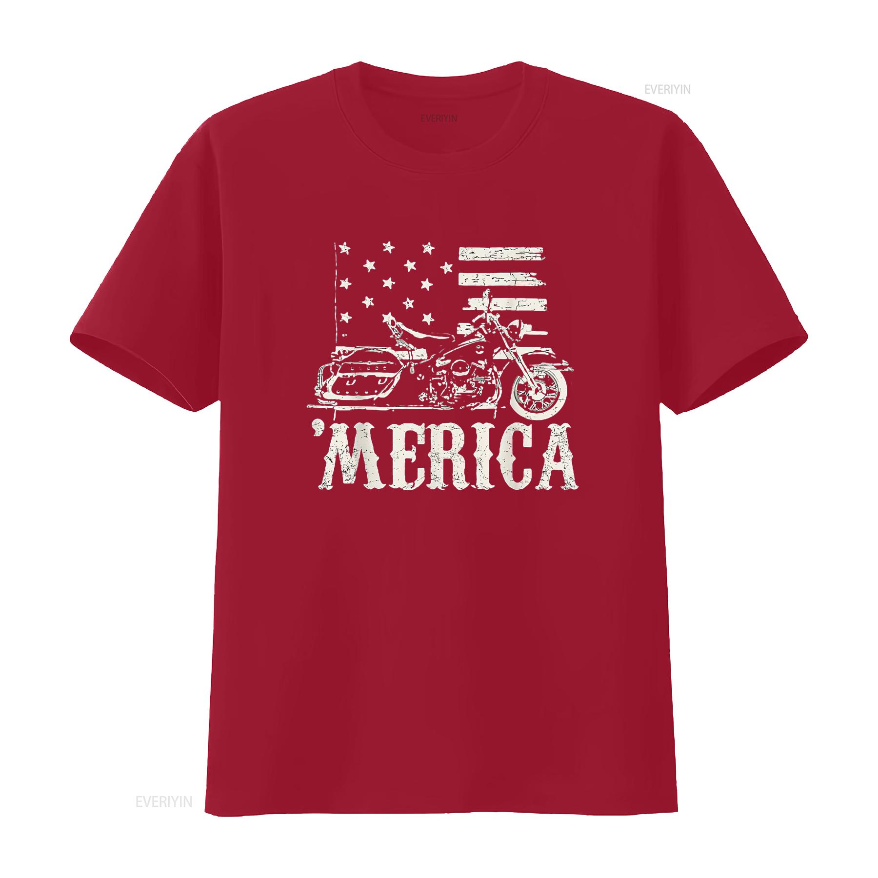 Vintage American Motorcycle with flag Merica biker shirt Womens T Black L vintage Washed Stretched Soft Unisex Versatile S