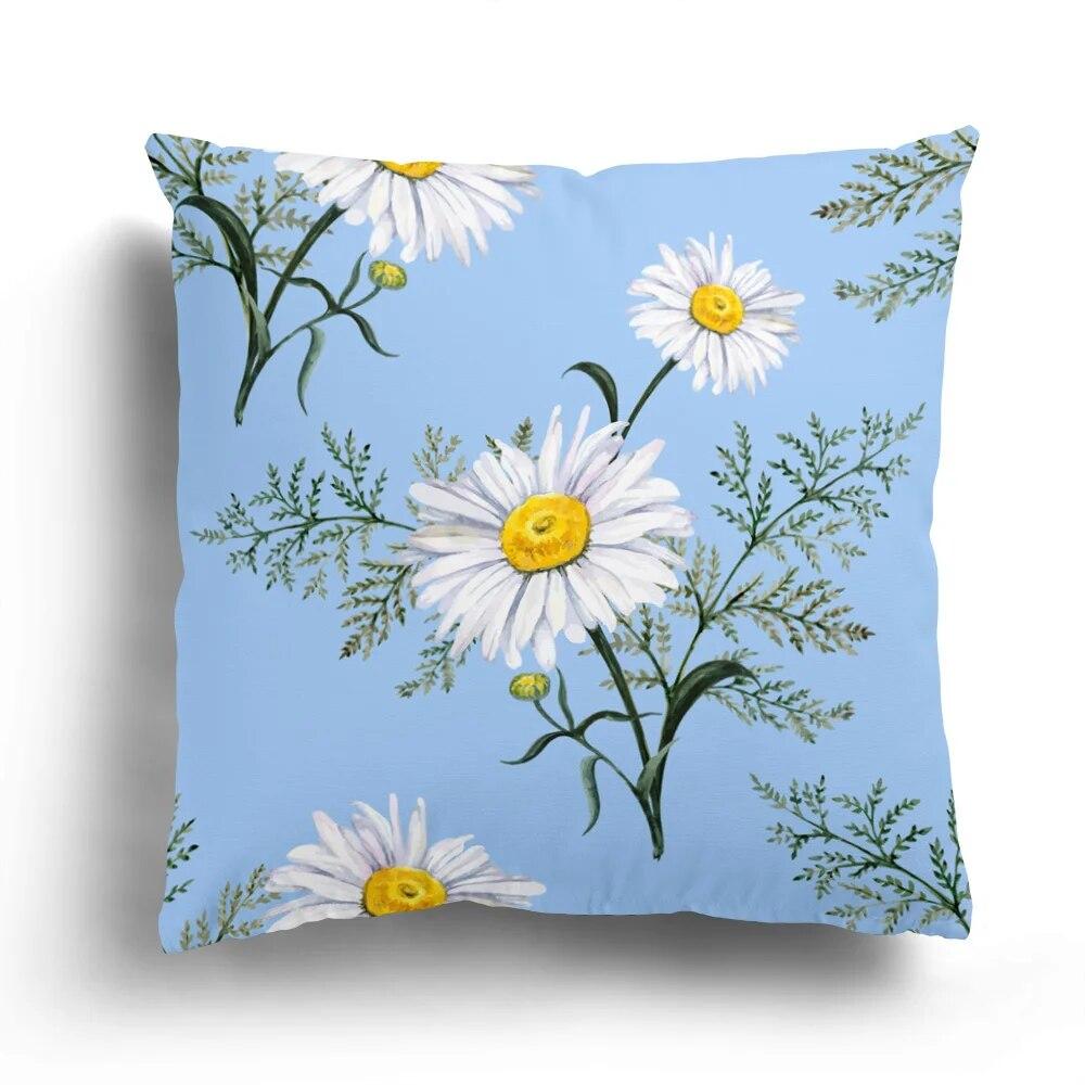 Fashion Pillowcase Cushion Cover Home Decoration Sofa Small Fresh Flower Chrysanthemum