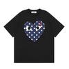 VibeStreet NUEVA Camiseta 100% Algodón Camiseta de Hombre con Forma de Corazón para Mujer Nueva Marca Original Camiseta Tops para Hombre Verano Manga Corta Moda Ami Amoring