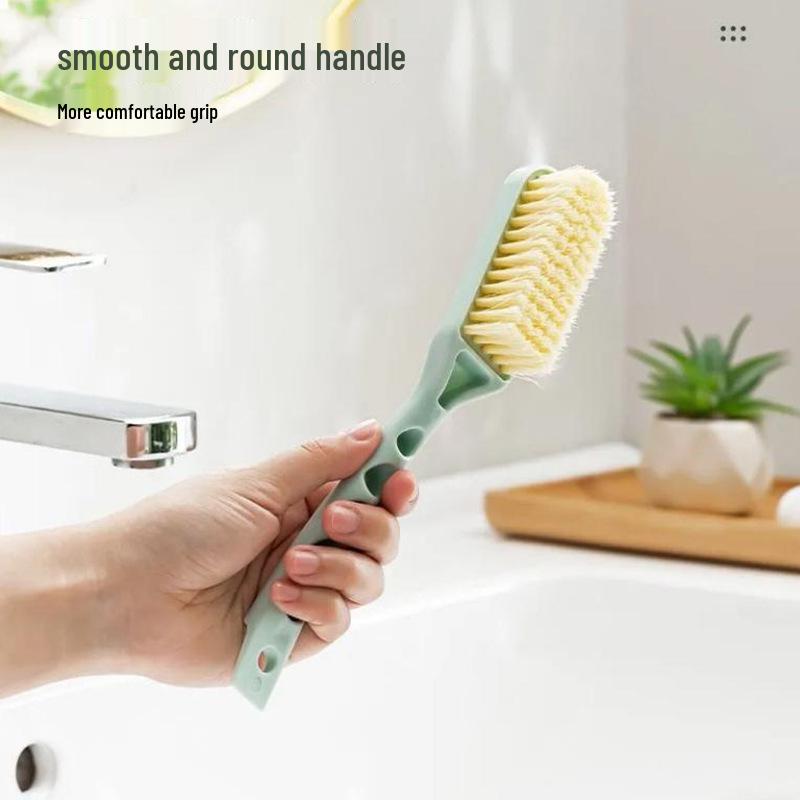 Wall-Mounted Long-Handled Multi-Functional Soft Bristle Shoe Cleaner Brush