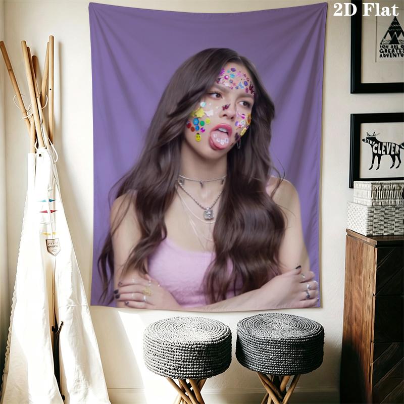 Olivia Isabel Rodrigo Wall Tapestry Aesthetic Wall Hanging Printed Fabric Blanket Decorative Tapestries for Bedroom Living Room Home Decor
