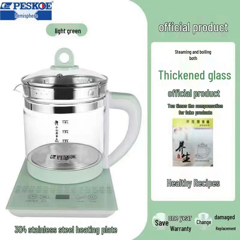 1,8L Multifunktions-Glaswasserkocher: Automatischer Gesundheits-Topf & Teekocher für Zuhause/Büro