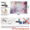 2D Dreamy Pastel Flower & Balloon Backdrop Cloth for Birthday Party Photo Booth Background
