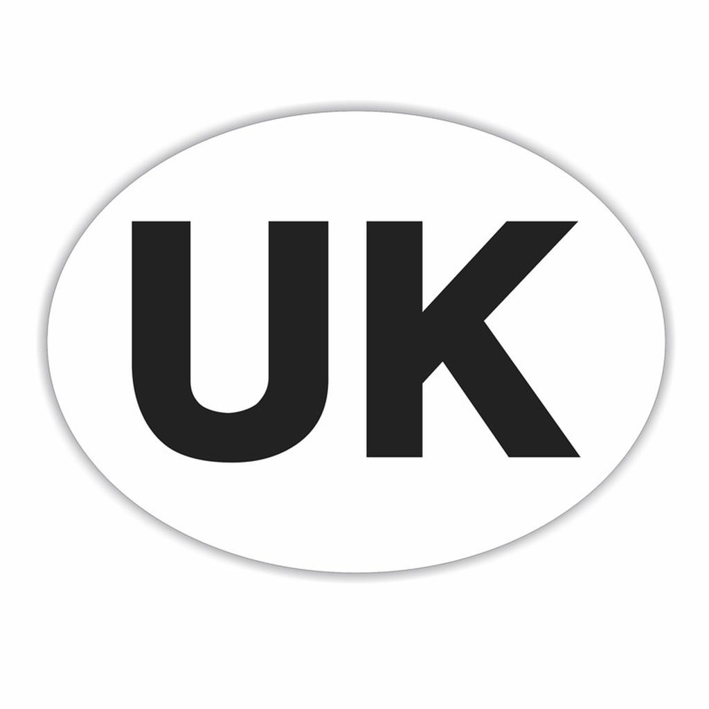 UK Oval Car Sticker Reflective British Car Decal