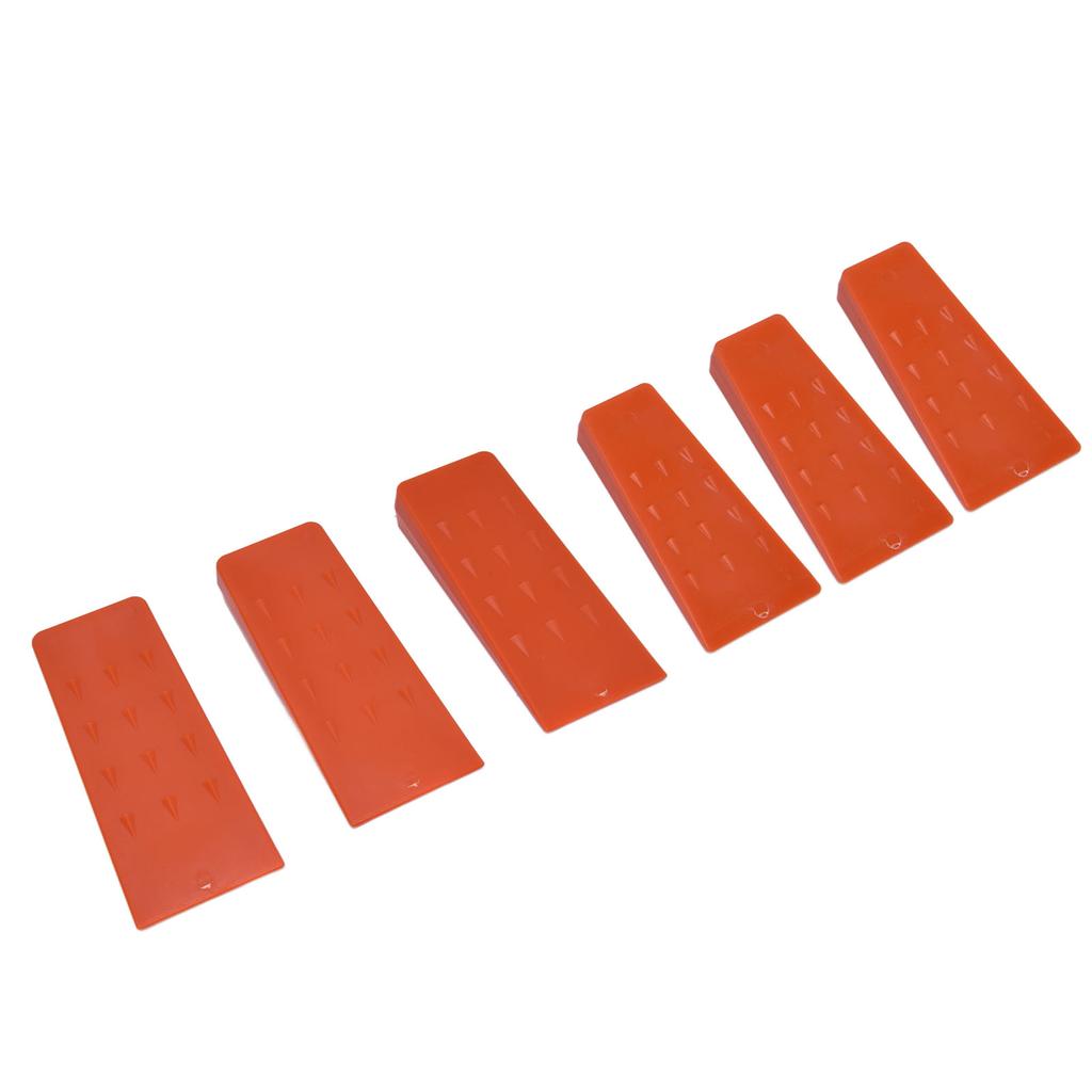 6pcs Chainsaw Wedges Increasing Friction Red Durable Plastic Tree Cutting Supplies for Woodworking