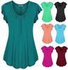 Plus Size Women's Summer Short Sleeve Blouse T Shirt Tops Casual Loose Tunic Tee For Effortless Style And Comfort
