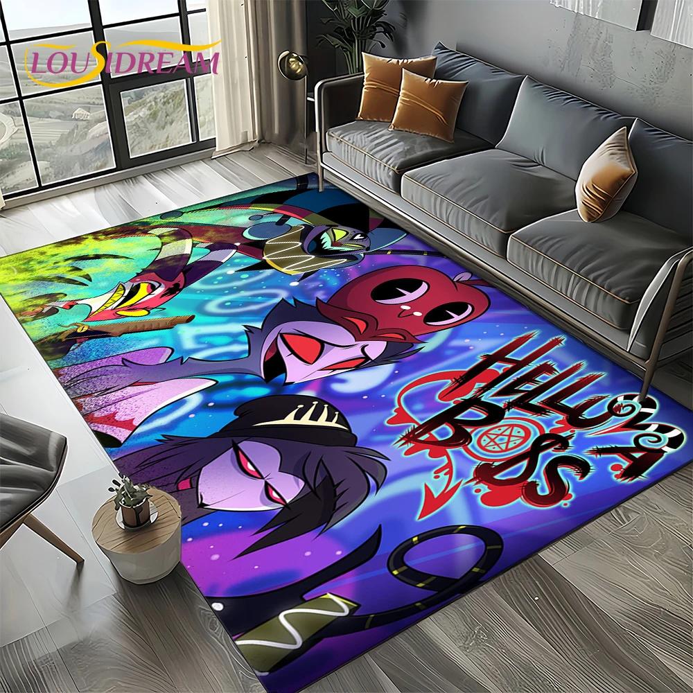 2025 H-Helluva Boss Blitzo Cartoon Carpet Rug for Bedroom Living Room Home Sofa Decoration,kids Game Play Decor Floor Mat Gift