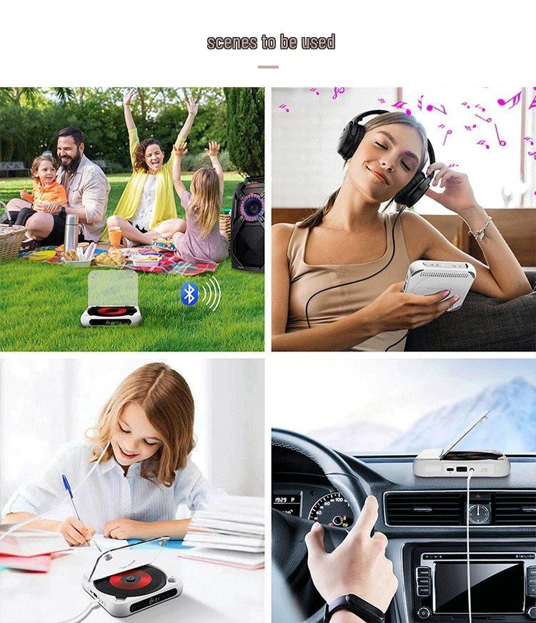 Portable Audiophile-Grade CD Player with Bluetooth Speaker