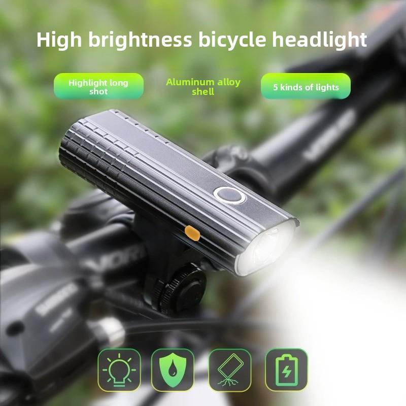 Luz LED recargable para bicicleta, impermeable, alta potencia, accesorios de ciclismo nocturno