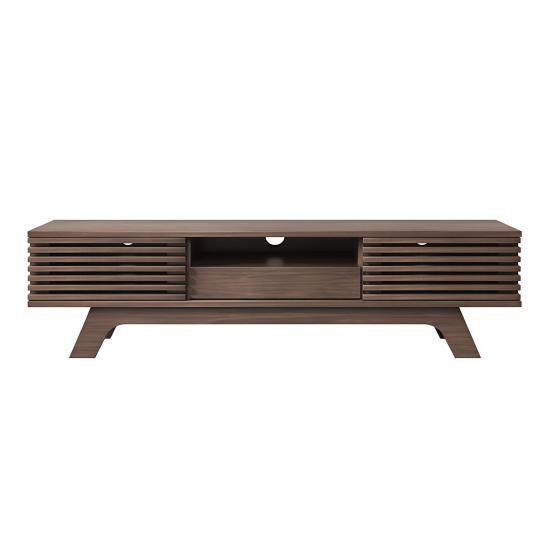 TV Cabinet with One Drawer And Two Doors, TV Furniture, TV Panel, TV Cabinet. Unique Design, Vintage Wood Color.