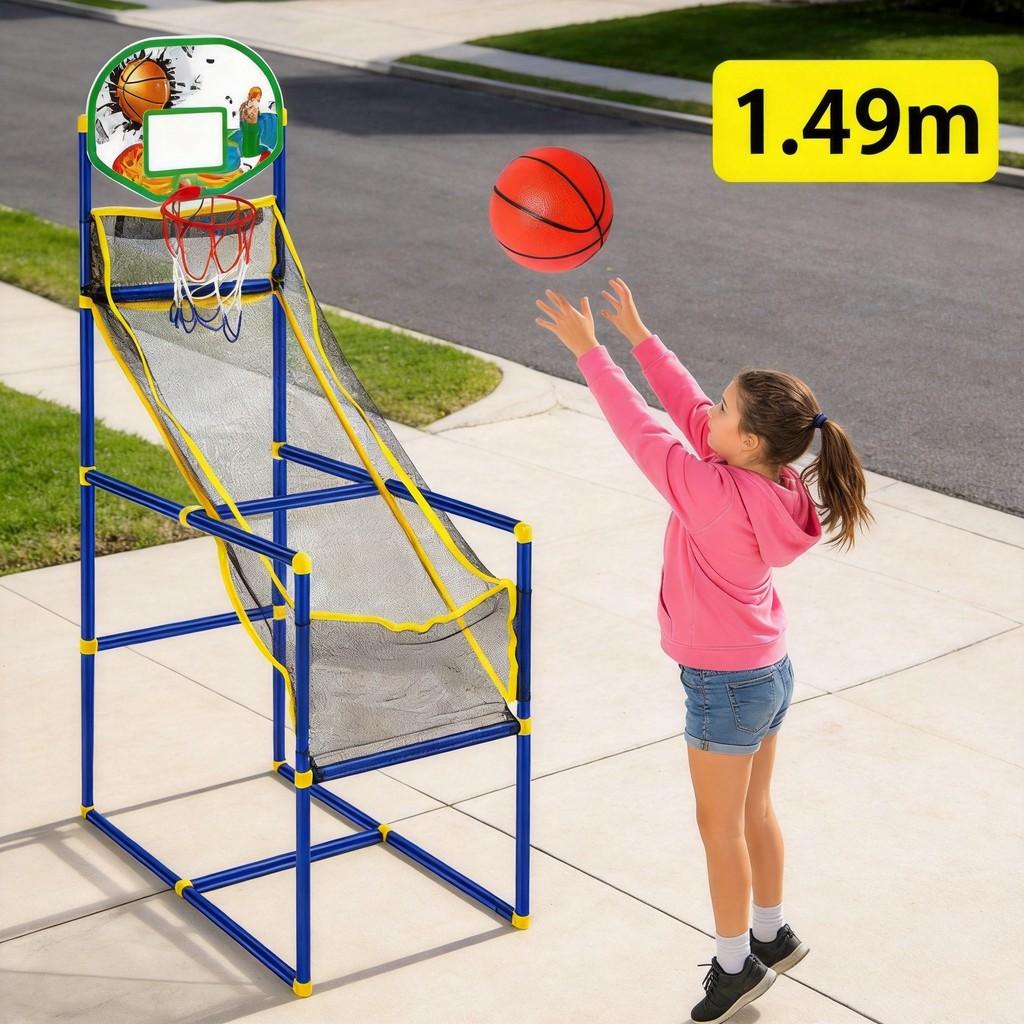 Children Portable Basketball Arcade Game With Inflatable Balls For Indoor Outdoor Play