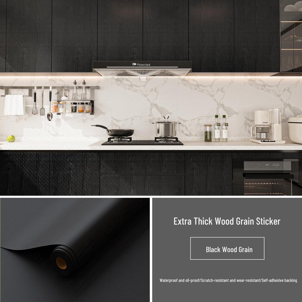 Vylepšená samolepicí tapeta s dřevodekorem: Vodotěsné a odolné proti vlhkosti pro nábytek, šatní skříně, dveře a renovace MDF.