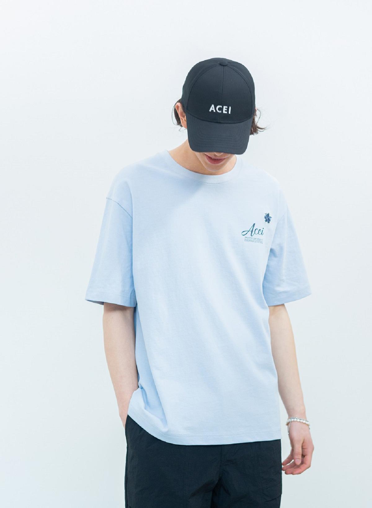 Asei Emblem Logo T-Shirt Light Blue L