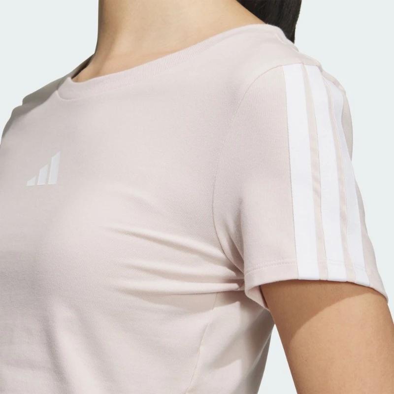 adidas Fashionable Comfortable Round Neck Short Sleeve T-Shirt Women Tops Purple Pink JZ2314