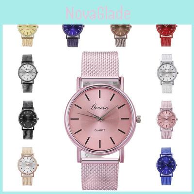 Stylish Student Couple Watch Quartz Wristwatch For Men And Women Model 28035 Mesh Strap