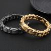 Biker Jewelry Worn Look Bicycle Chain Men's Bracelets Vintage Black Stainless Steel Motorcycle Bicycle Wear CZ Bracelet For Men