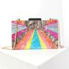 Wallets For Women Handbags Trends Shell Patchwork Clutch Purse Promotion Acrylic Evening Bag Shoulder Crossbody Wedding Banquet