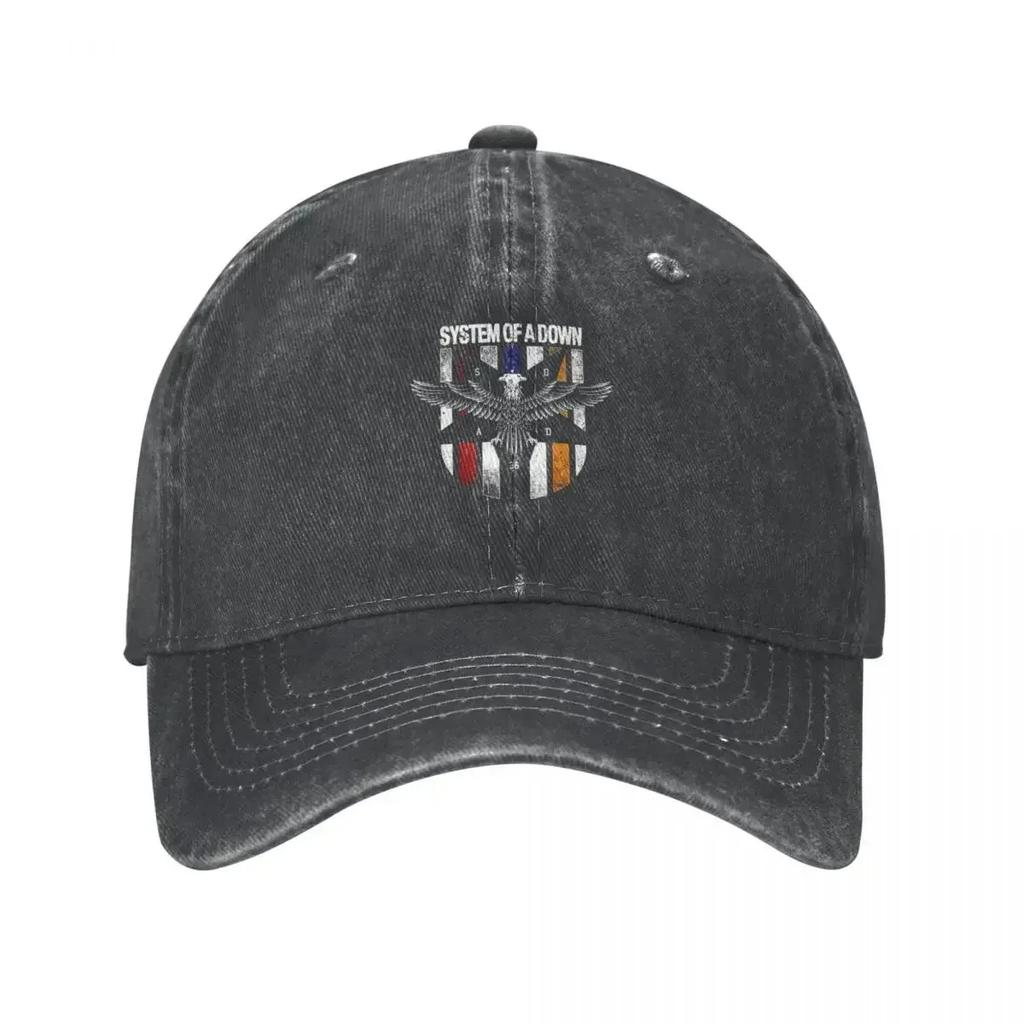 System Of A Down Baseball Cap Distressed Washed Heavy Metal Music Snapback Cap Men Women Outdoor Summer Unstructured Soft Hats