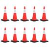 VidaXL Reflective Traffic Cones with Heavy Base 10 Pcs 75cm