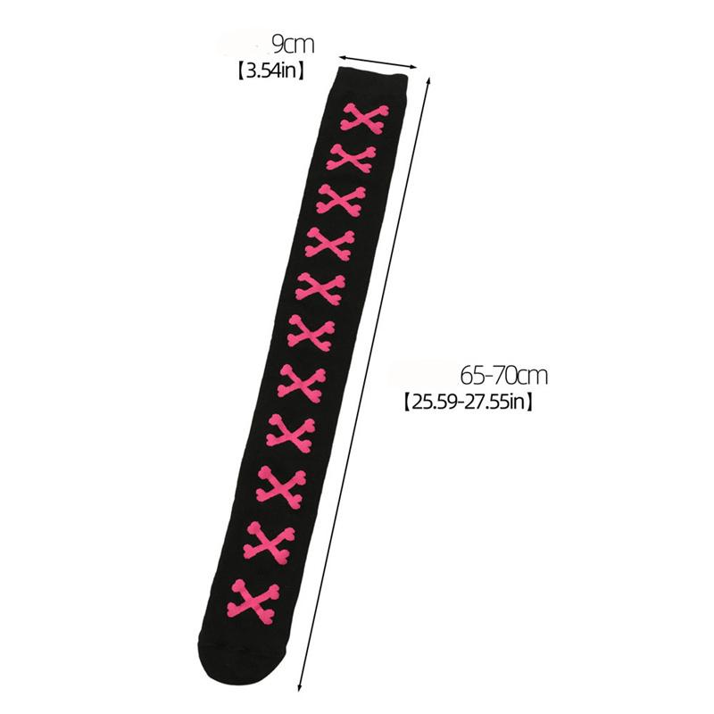 Women'S Thigh High Socks Over The Knee Cable Knit Boot Socks, Crossed Bones Long Warm Fashion Leg Warmers Winter