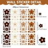 Bohemian Style Flower Wall Sticker Small Fresh Daisy Self-adhesive Pvc Sticker Girl Bedroom Living Room Wall Decoration