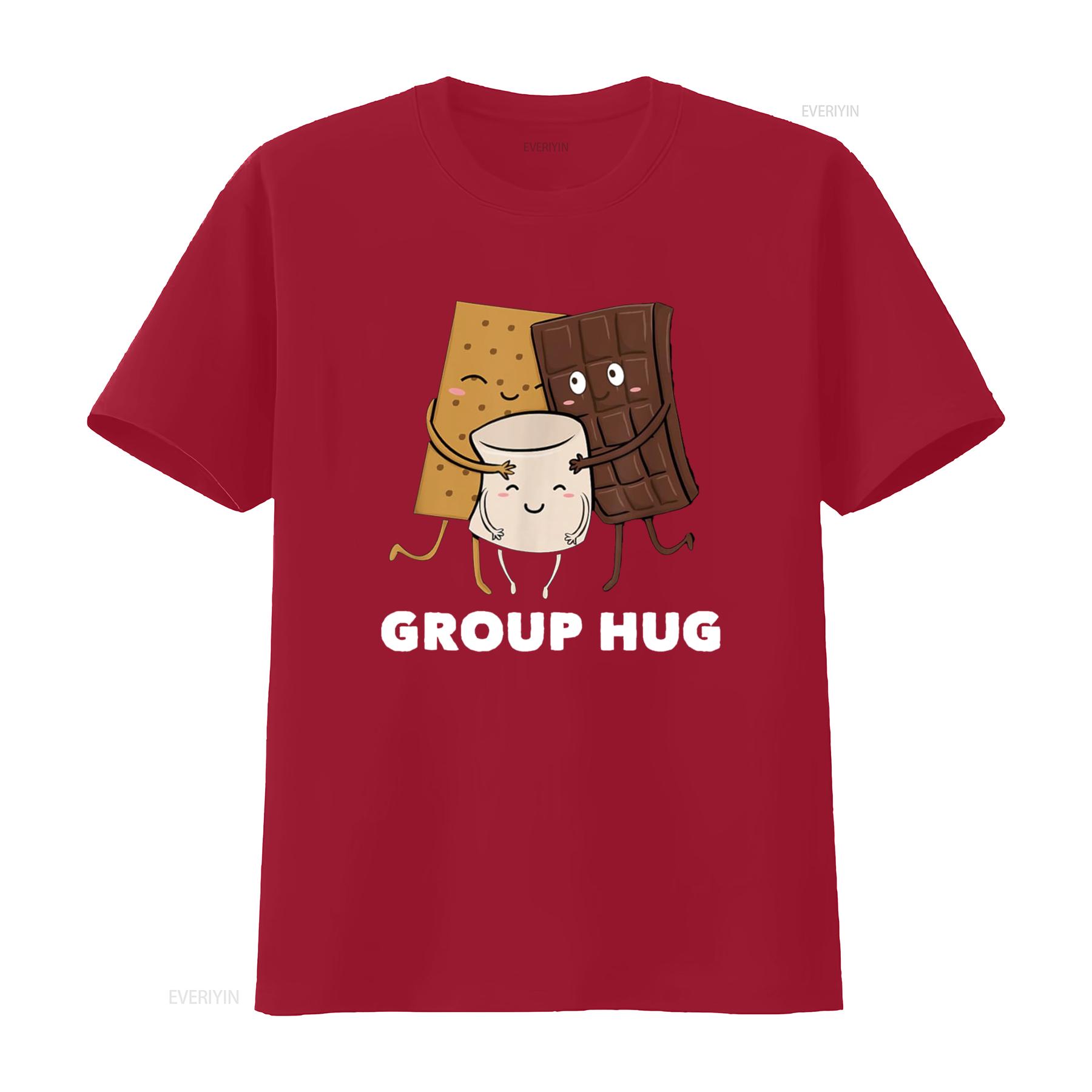 Smores T Shirt Group Hug Marshmallow Chocolate vintage Washed streetwear Stretched Stylish Slightly designer clothes Versatile S