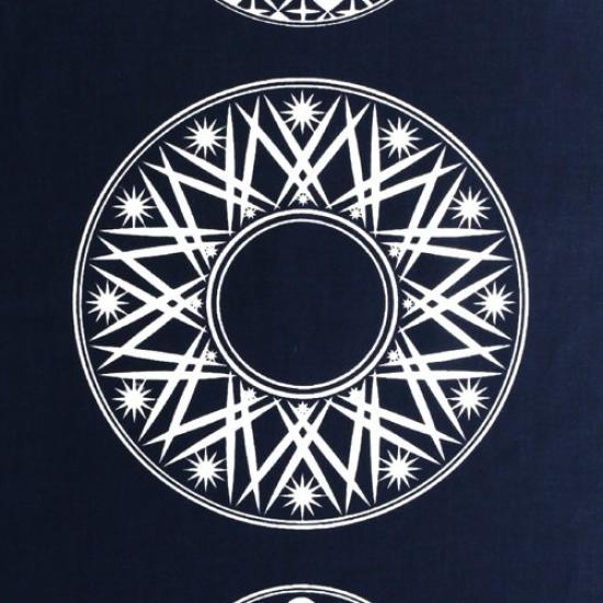 Dyeing Anbo Hand Towel Edge Authentic Dyed Cotton Tokuoka Made in Japan 35cm x 100cm "Circle Kiriko" 100%