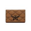Himmel Lauretos Monogramm-Print Faltbare Kartenhülle Lederbrieftasche Unisex-Geldbörse Braun Cognac MXAESAC02CO001