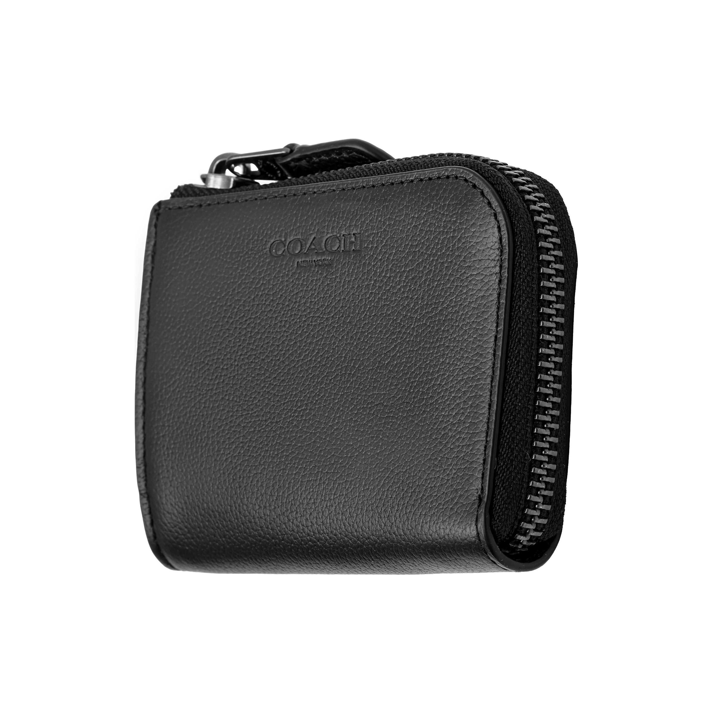 

Новый футляр для ключей COACH из коровьей кожи, кошельки для монет, чехлы для ключей, мужской, черный C6208G-QBBK 10.9*5.1*7.6CM