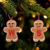 Yousheng Gingerbread Man Ornaments Initial Alphabet Monogram Gingerbread Hanging Ornament Family Name Letter Xmas Tree Decor