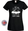 Unicorn T Shirt Black Is My Happy Colour Black TShirt UnisexLadies Fitted