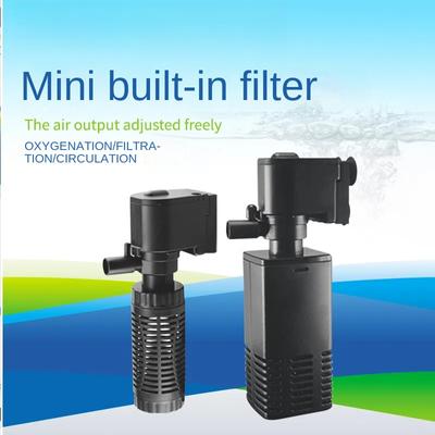 Filtro incorporado para acuario tres en uno bomba sumergible bomba de circulación silenciosa oxigenación acuario mini limpiador