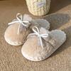 New Bow Cotton Slippers Winter Indoor Home Floor Slippers Non-slip Plush Bag Head Warm Shoes