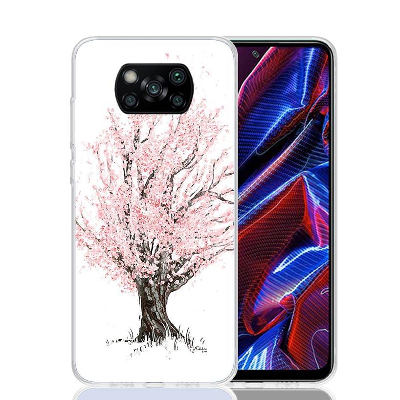 

Cherry Blossom Tree Case Phone Cover for Xiaomi Redmi Note 10 9 9S 8 8T 7 5 Pro Mi 12T 11T 10T 9T 12 11 Lite A3 A2 Trend Fundas Redmi Note 9S