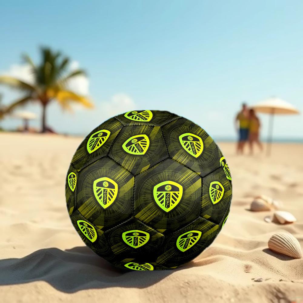 Leeds United Size 5 Football High Elastic Soccer Ball For Outdoor Competition Daily Training Play