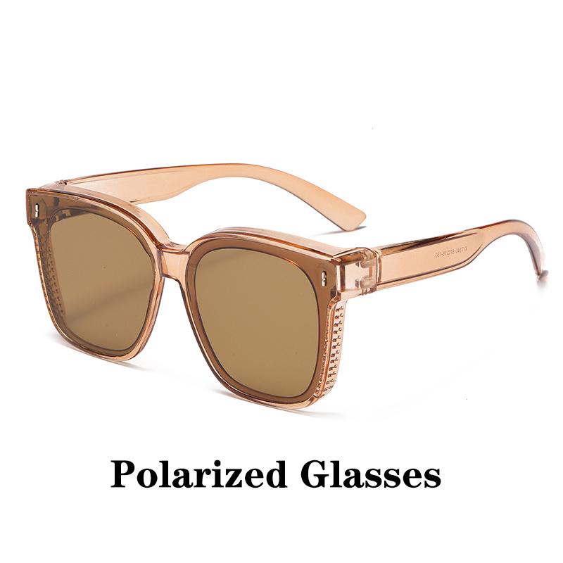 Fashion Square Sunglasses Cover Over Prescription Glasses Vintage Style for Men Women Fishing Driving Eyewear