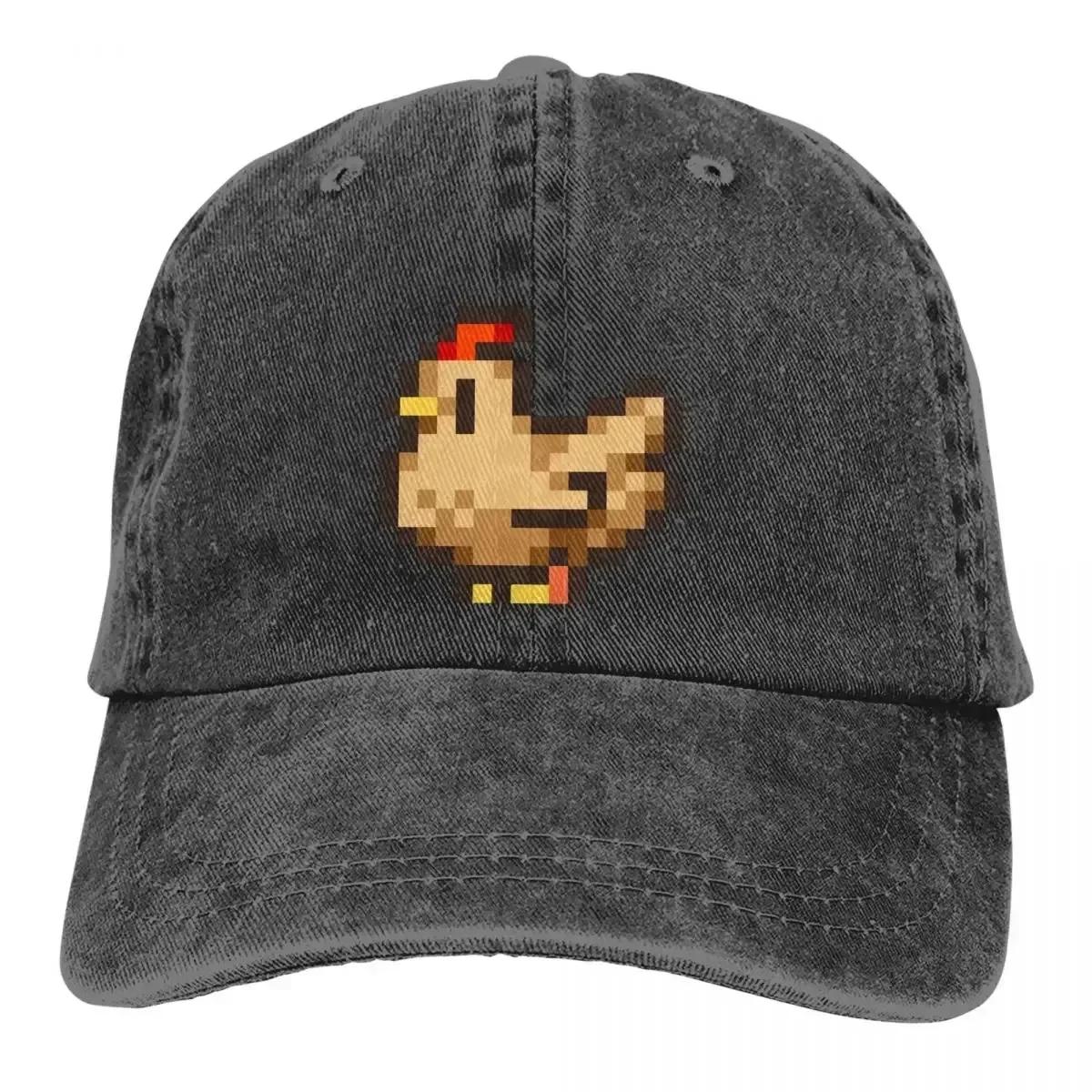 

Куры Кепка для бейсбола Мужские Кепки Женские Козырек Защита Snapback Игра Stardew Valley Эбигейл Себастьян Кепки One Size