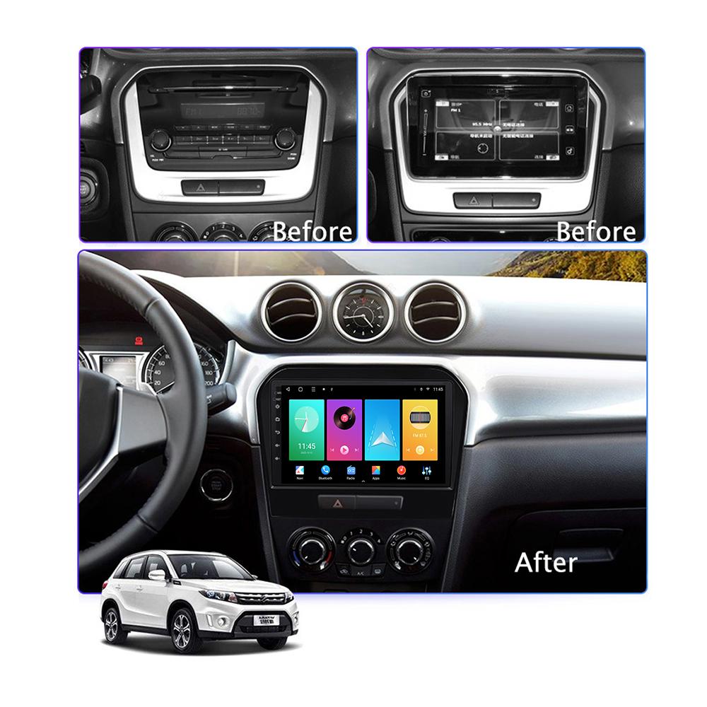 Android Carplay Bilradio För Suzuki Vitara 2015-2022 Multimediaspelare Huvudenhet Stereo GPS-Navigation BT WIFI 2+32GB
