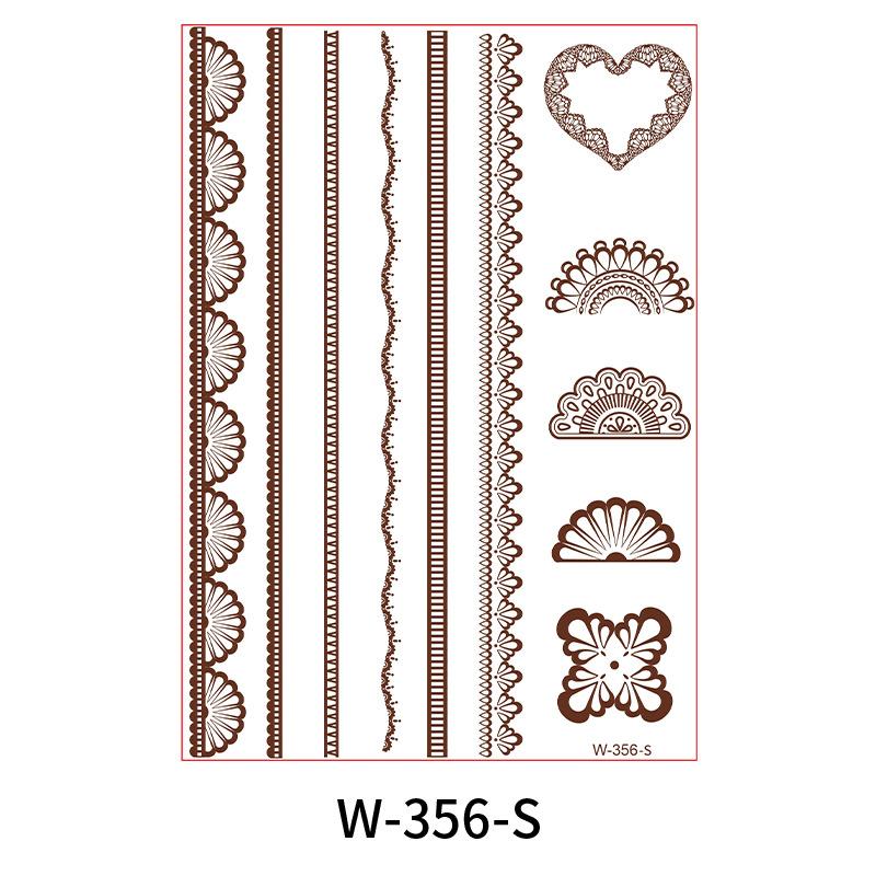 Beauty Sticker Brown Red Tattoo Sticker Waterproof Lace Tattoo Sticker Tattoo