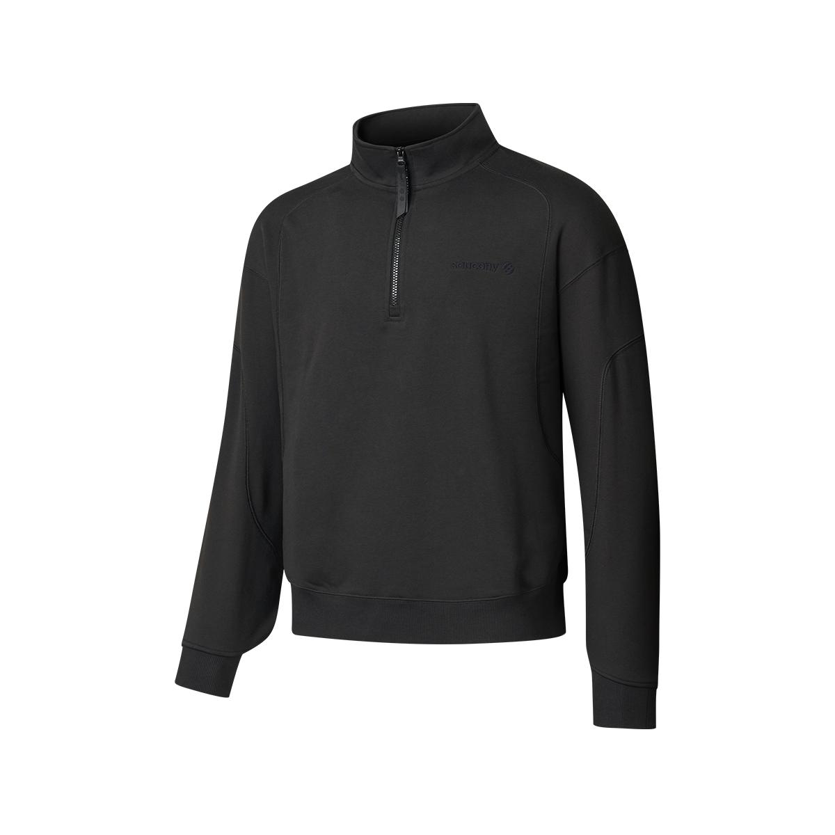 

SAUCONY Ретро Повседневная Серия Модный Универсальный Приятный к Коже Мягкий Свитшот с Воротником-стойкой Унисекс свитшот SA3250HS11G-BK001 S