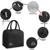Isolierte Lunchtasche Reißverschluss Kühltasche Tragetasche Thermotasche Brotdose Leinwand Essen Picknick Lunchtaschen für die Arbeit Handtasche Essensmuster Praktische Nutzung