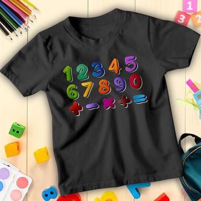 T-shirt Design Coloré Jour des Chiffres Jour des Maths Idée pour Enfant #ND